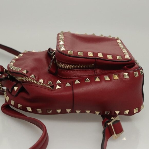 VALENTINO Backpack Leather Red Auth - Picture 4 of 16